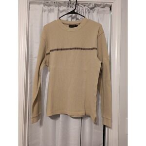 Timberland Men's Crewneck Waffle-Knit‎ Themal Pullover Large Retro